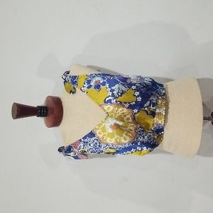 Free People Weekend in Montauk Smocked Crop Tie Strap Tank Blush Combo S…